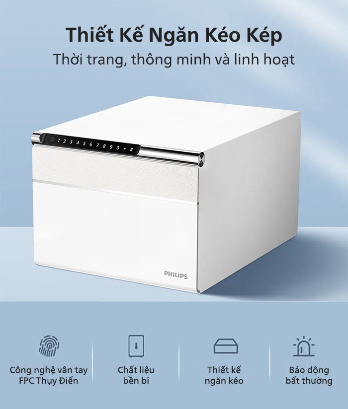 Thiết kế ngăn k&eacute;o k&eacute;p ấn tượng tr&ecirc;n Philips SBX102