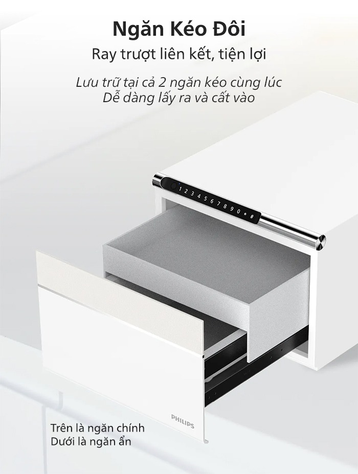 Ngăn k&eacute;o đ&ocirc;i lưu trữ, ph&acirc;n chia theo khu vực