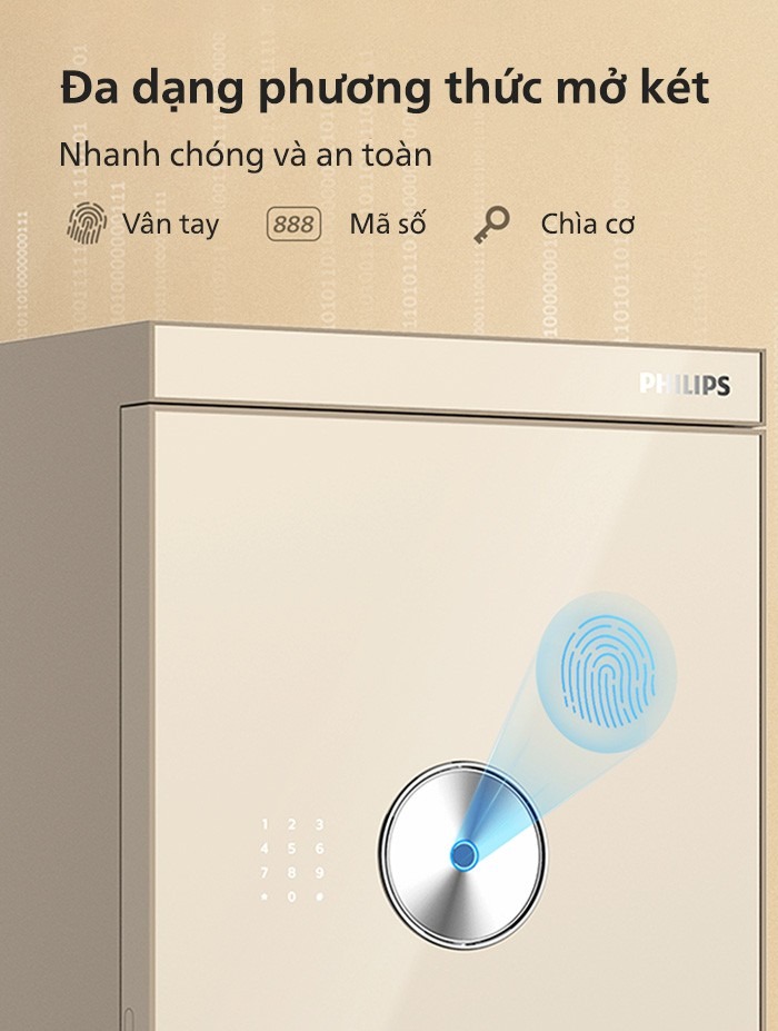 Đa dạng phương thức mở kh&oacute;a kh&aacute;c nhau tr&ecirc;n k&eacute;t sắt